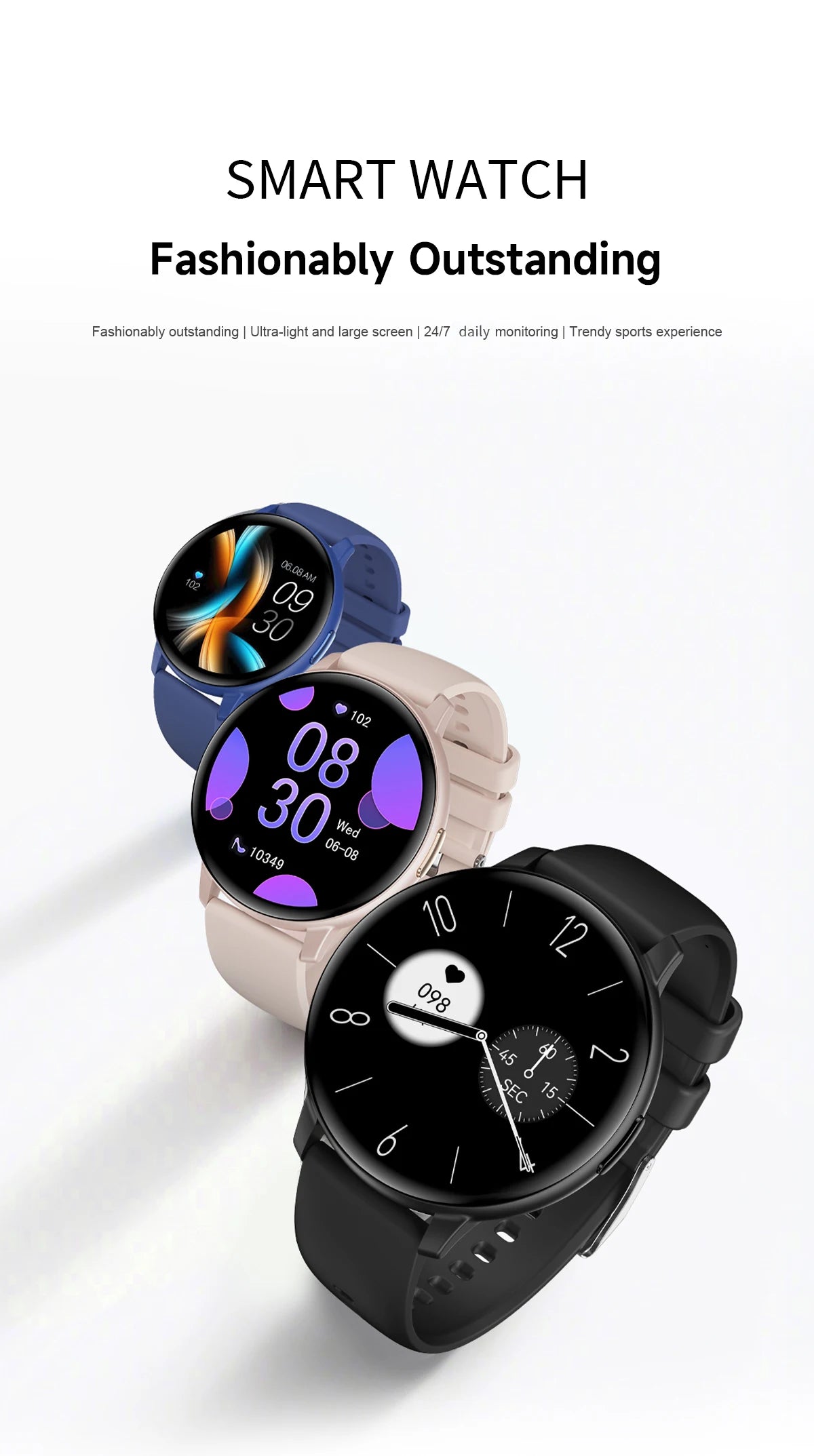LIGE Fitness Tracker Smartwatch 2025 Heart Rate Monitor Voice Assistant Bluetooth Call IP67 Waterproof New Sports Smart Watches