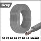 12Colors 1007 Stranded Electric Wire 5/10M 30/28/26/24/22/20/18/16AWG PVC Insulated Tinned Plating Copper Cable for DIY LED Line