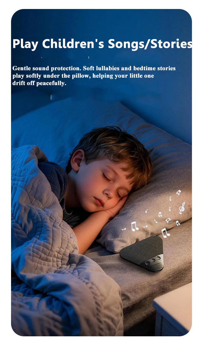 Mini Sleeping Bluetooth Speaker Rechargeable White Noise Sleep  Aid Soundbar Wireless Music Player Support TF Card Timed Shutdow
