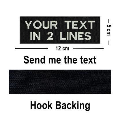 Custom Big Size Patches Personalized Name Embroidered Patch Stripes Badge Emblems Iron On Or Hook Loop Applique For Clothes