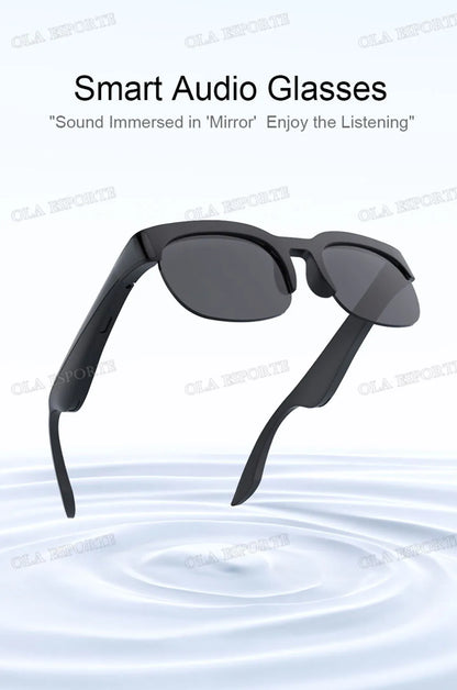 New Camera Control Smart Glasses Music Sunglasses Headphones Wireless Bluetooth Call Headset HIFI Audio glasses For Android HT30