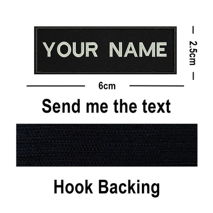 Custom Big Size Patches Personalized Name Embroidered Patch Stripes Badge Emblems Iron On Or Hook Loop Applique For Clothes