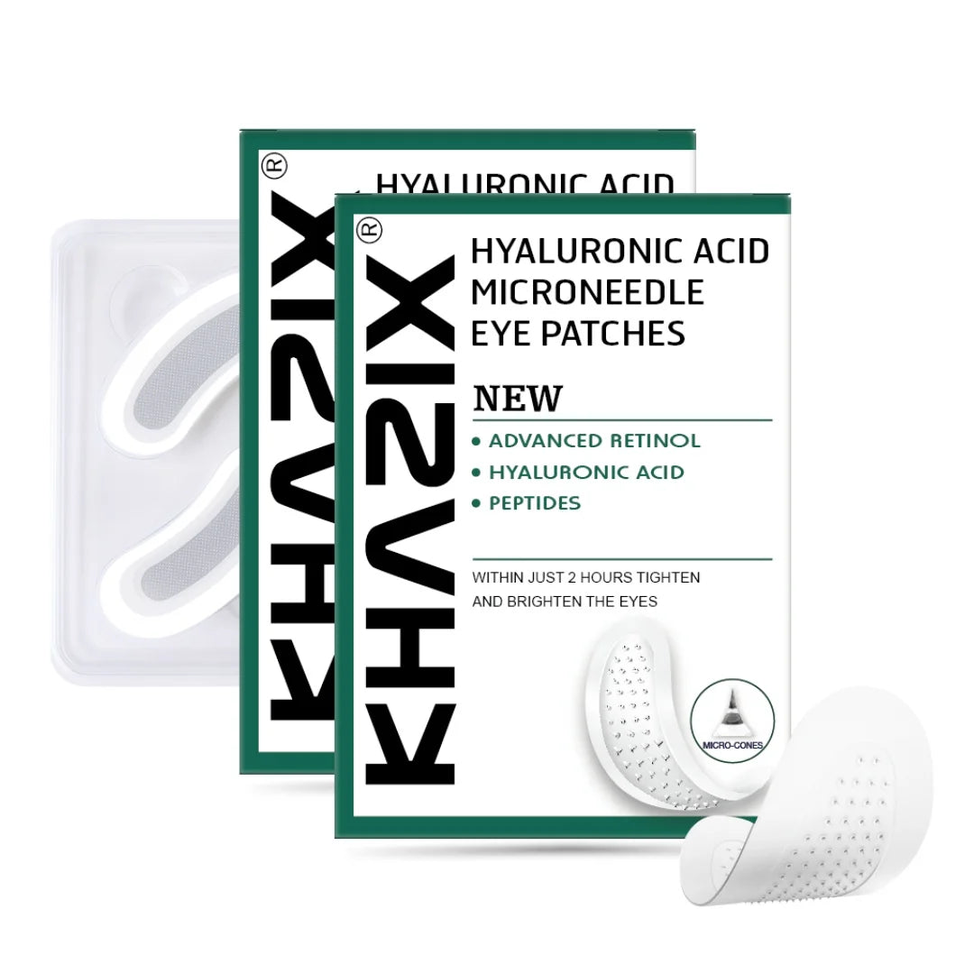Retinol Microneedle Eye Patches with Hyaluronic Acid & Firming Peptides,for Forehead, Eye Area, Crow's Feet & Smile Lines,1Pair.
