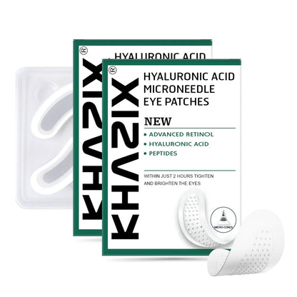 Retinol Microneedle Eye Patches with Hyaluronic Acid & Firming Peptides,for Forehead, Eye Area, Crow's Feet & Smile Lines,1Pair.