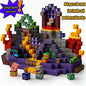 Magnetic Building Blocks Mine World Magnetic Forest Ender Lava  Construction Brick Cube STEM Toy Set Gift for Boy Girl Children