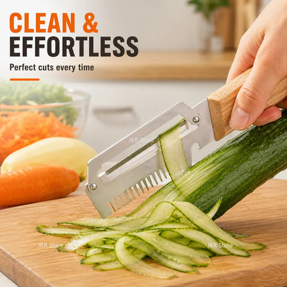 Stainless Steel 3 in 1 Vegetable Peeler Fruit Slicer Shredder Multifunction Kitchen Tool for Peeling Cutting Shredding