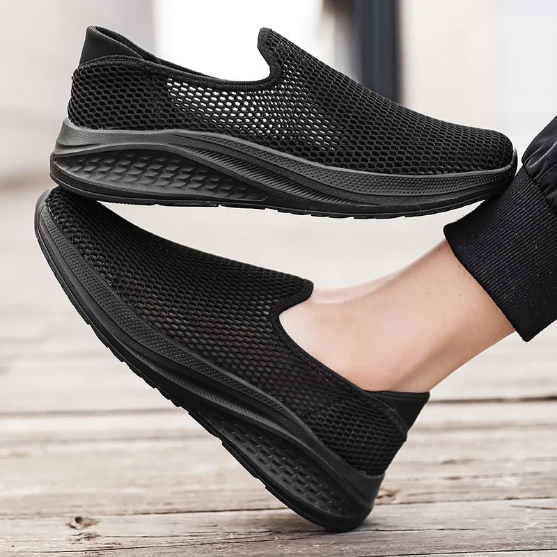 Outdoor Mesh Men Loafers Summer Man Casual Shoes Platform Walking Sneakers Comfortable Breathable Running Jogging Sport Shoes