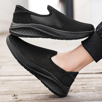 Outdoor Mesh Men Loafers Summer Man Casual Shoes Platform Walking Sneakers Comfortable Breathable Running Jogging Sport Shoes