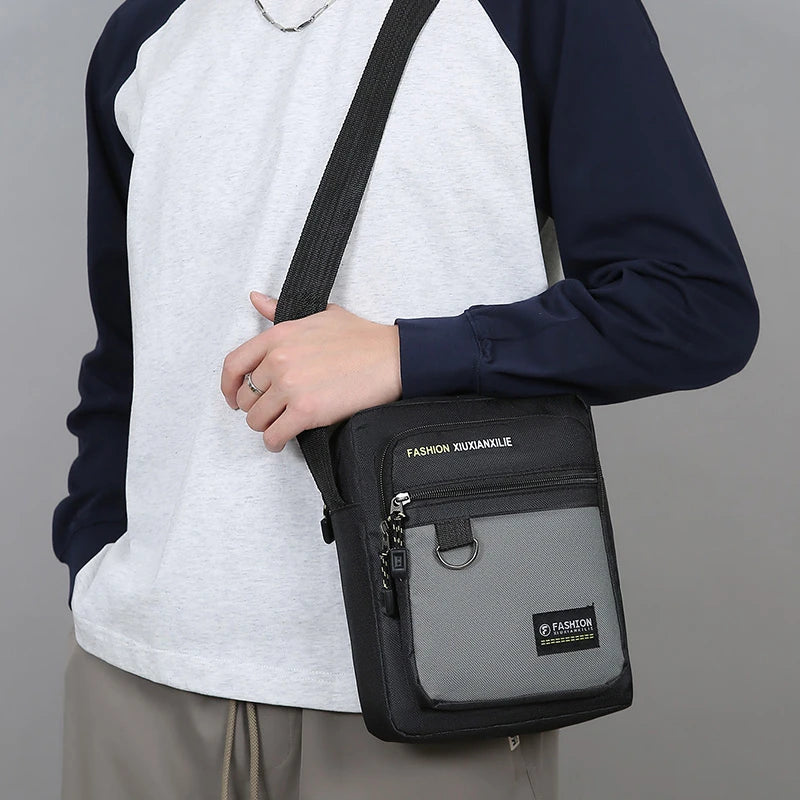Men's Crossbody Bag Large Capacity MultiPocket Waterproof Oxford Casual Business Shoulder Sling Messenger for TravelDailyCommute