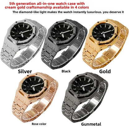 Mod Kit GA-2100 GM2100 Stainless Steel Case&Watch Strap For G-SHOCK Casioak GA2100 GMA-S2100 Replacement Metal Frosted Case Band