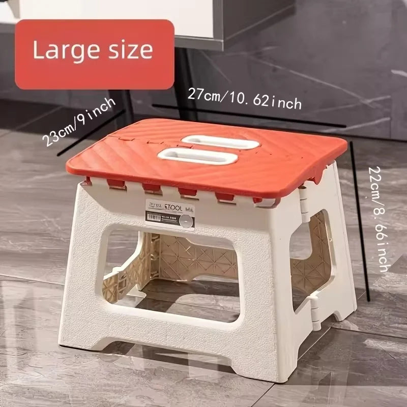 Compact Folding Portable Stool with Handle, Anti-Slip Seat for Hiking, Camping, Fishing, and Outdoor Activities