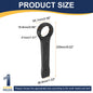 Uxcell Box End Striking Ring Wrench 17mm-48mm Metric CR-V Steel 12-Point Flat Strike Wrench Baking Paint Single Head Spanner