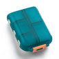2Pcs 7 Days Pill Storage Box Mini Travel Portable Medicines Dispenser Box Multifunction Plastic Seven Compartment Sealer Box
