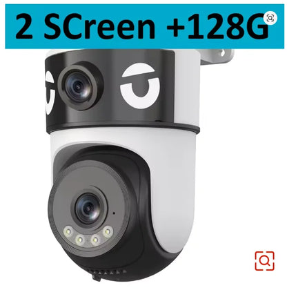 WiFi Dual Lens Dual Screen Camera 5K 10MP Waterproof AI Tracking O-kam Pro Outdoor Street CCTV Surveillance Cam