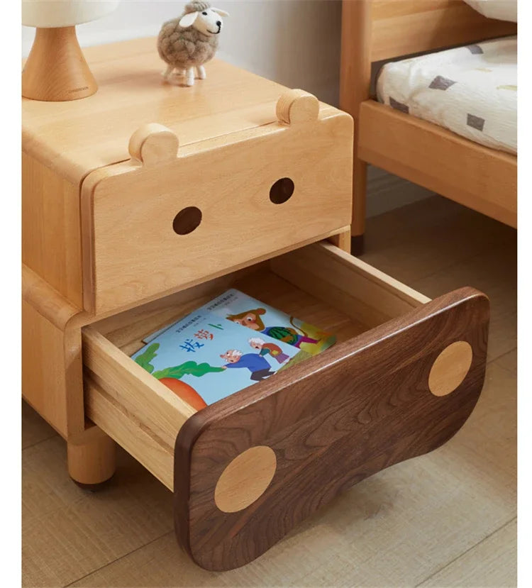 Solid Wood household Kindergarten Children's Bedside Table Apartment Dormitory Storage Cabinet Modern Kids Bedroom Nightstan