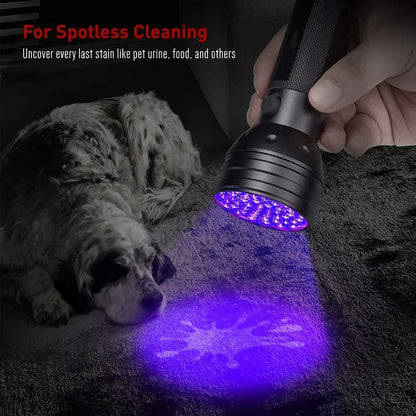 395nm UV Flashlight 9/12LED UV Gel Curing Light Ultraviolet Light Blacklight Detector for Pet Urine Scorpion Jewellry Inspection