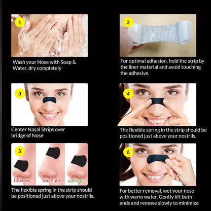 Nasal Dilator Patch Nasal Strips Anti Snoring Nose Strips Breathable Comfortable Improve Breathe Nose Patch Sleep Aid