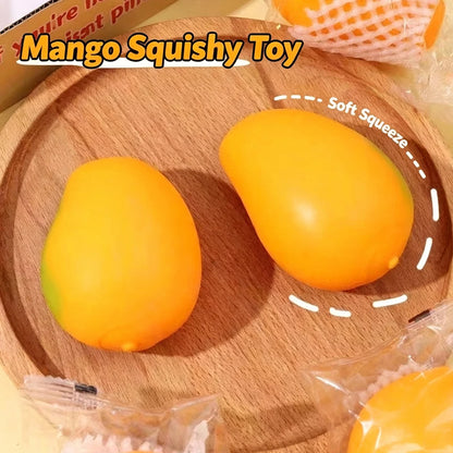 Color Changing Mango Squishy Fidget Toy Soft Thermal Squeeze Stress Relief Toy Simulation Fruit Decompression Toy for Adult Gifs