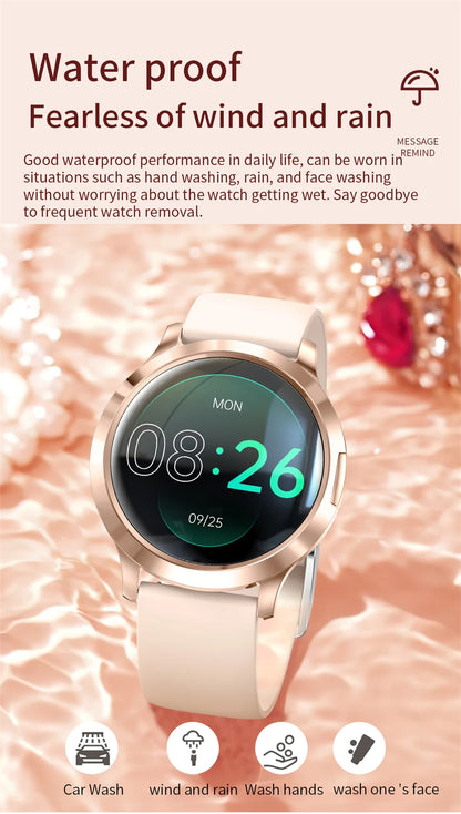 Nowy Smartwatch dla Kobiet 1.32 Cala AMOLED HD Ekran Sportowy Fitness Wodoodporny Zegarek Połączenia Bluetooth Cyfrowy Smartwatch Damski