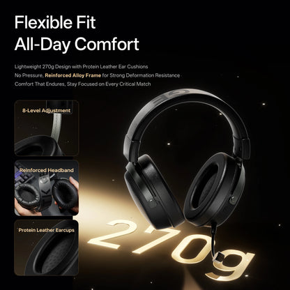 ATK N9 Ultra eSports Gaming Wireless Headset with Mic for PS5 PS4 PC Microphone Virtual 7.1 Surround Noise Reduction Headset