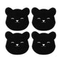 2 /4 Sets Of Household Pet Hair Remover, Machine Washed Bear Sticky Sponge, Reusable, Suitable For Washing Machine, Dryer, Black