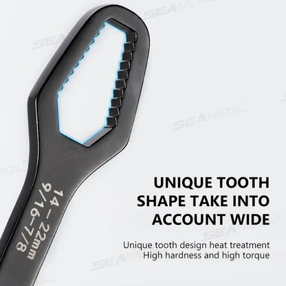 SEAMETAL 3-17mm 8-24mm Universal Torx Wrench Self-tightening Adjustable Glasses Wrench Board Double-head Torx Spanner Hand Tools