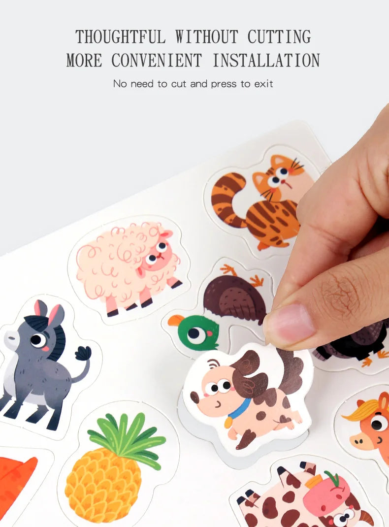 Busy Book for Kids Quiet Book Sticker Montessori Early Educational Toy Toddlers Matching Puzzles Game Baby Learning Toys Gifts