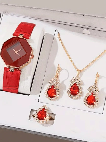 6-piece Women's Watch Fashion Watch Women's Versatile High end Women's Watch Women's Watch Set