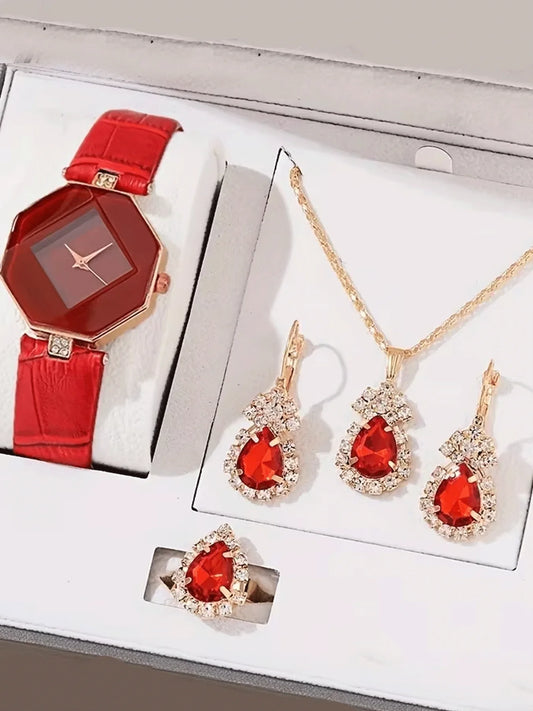 6-piece Women's Watch Fashion Watch Women's Versatile High end Women's Watch Women's Watch Set