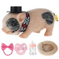 6inch Silicone Pig Doll Toy Cute Miniature Silicone Pig Reborn Realistic Pig Toy Interesting Full Silicone Piglet Doll Toy Set