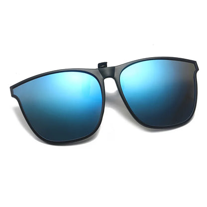 Polarized Clip On Sunglasses Men Car Driver Goggles Night Vision Glasses Anti Glare Vintage Square Glasses