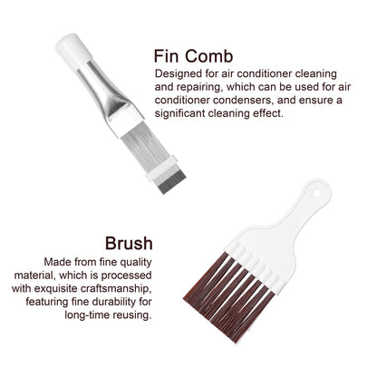 Air Conditioner Condenser Fin Comb Stainless Steel Air Conditioner Repairing Tool Heatsink Cleaning Brush Fin Cleaning Brush