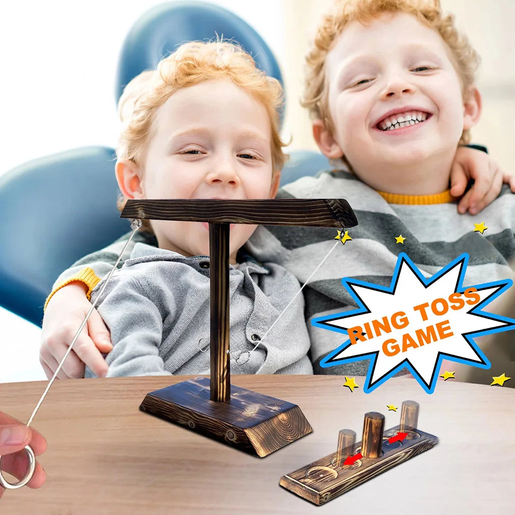 Montessori Toy Ring Toss Drinking Game  Russia Turntable Shot Glass Game Party Toys Ring Toss Hooks Fast-paced Interactive Game