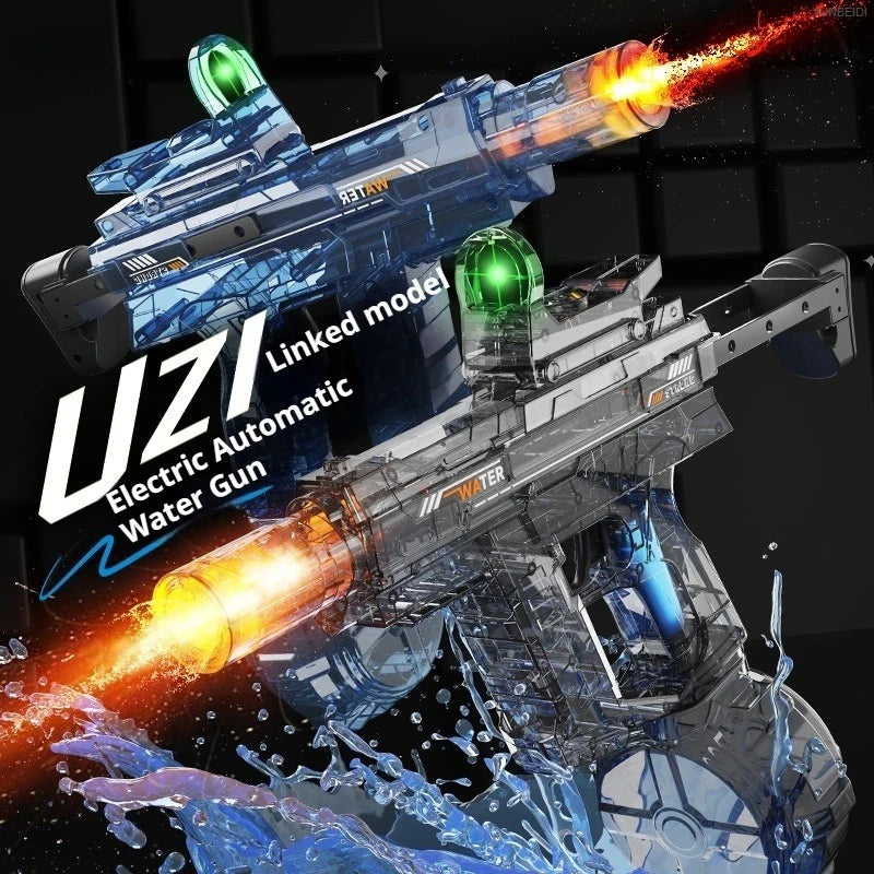Lighting Electric Water Gun Continuous Water Spraying High-pressure Powerful Water Gun Children's Outdoor Game Toy Festival Gift