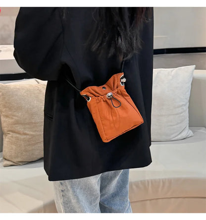 1× Nylon Crossbody Bag Soft Mini Phone Wallet Multifunctional Canvas Square Shoulder Bag Messenger Bag for Outdoor Hiking Travel