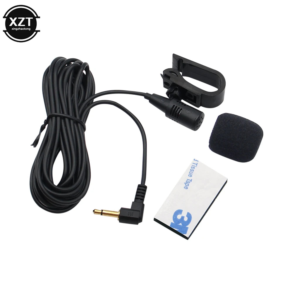 3m Professionals Car Audio Microphone 3.5mm Clip Jack Plug Mic Stereo Mini Wired External Microphone For Auto DVD Radio
