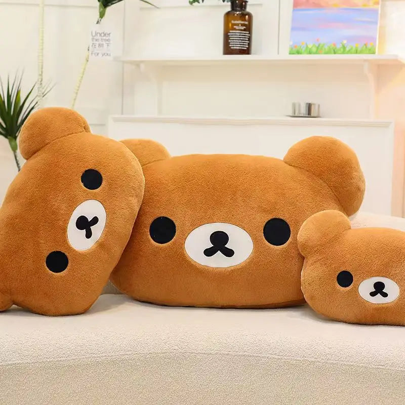 Best-selling Cute Rilakkuma Plush Warm Hand Pillow Cartoon Bear Peluche Stuffed Toy Soft Cushion Birthday Gift
