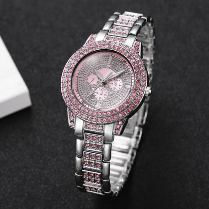 20262026 Spring Fashion Quartz Watch Accessories Set for Men and Women, Simple and Trendy Double Row Bracelet Cross Set