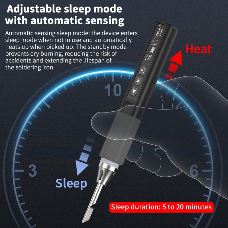 ZOYI ZT-N1 Smart Soldering iron 96W Electrician portable constant temperature welding pen for home maintenance welding