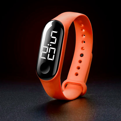 Man Woman LED Electronic Sport Watch Luminous Sensor LED Student Adult Couple Electronic Watch With Shell Adjustment Watch