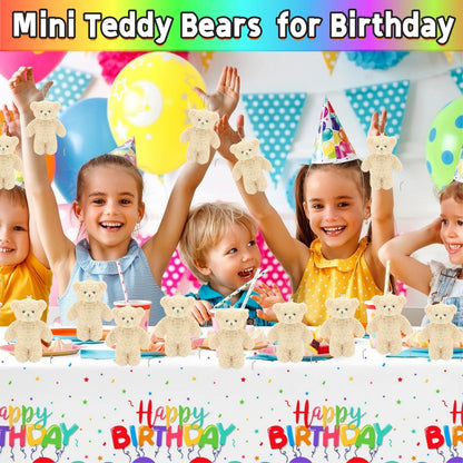 12-500Pcs Mini Teddy Bears Tiny Soft Stuffed Teddy Bear Small Plush Bears Bulk for Birthday Party Decor Favors Bag Keychain