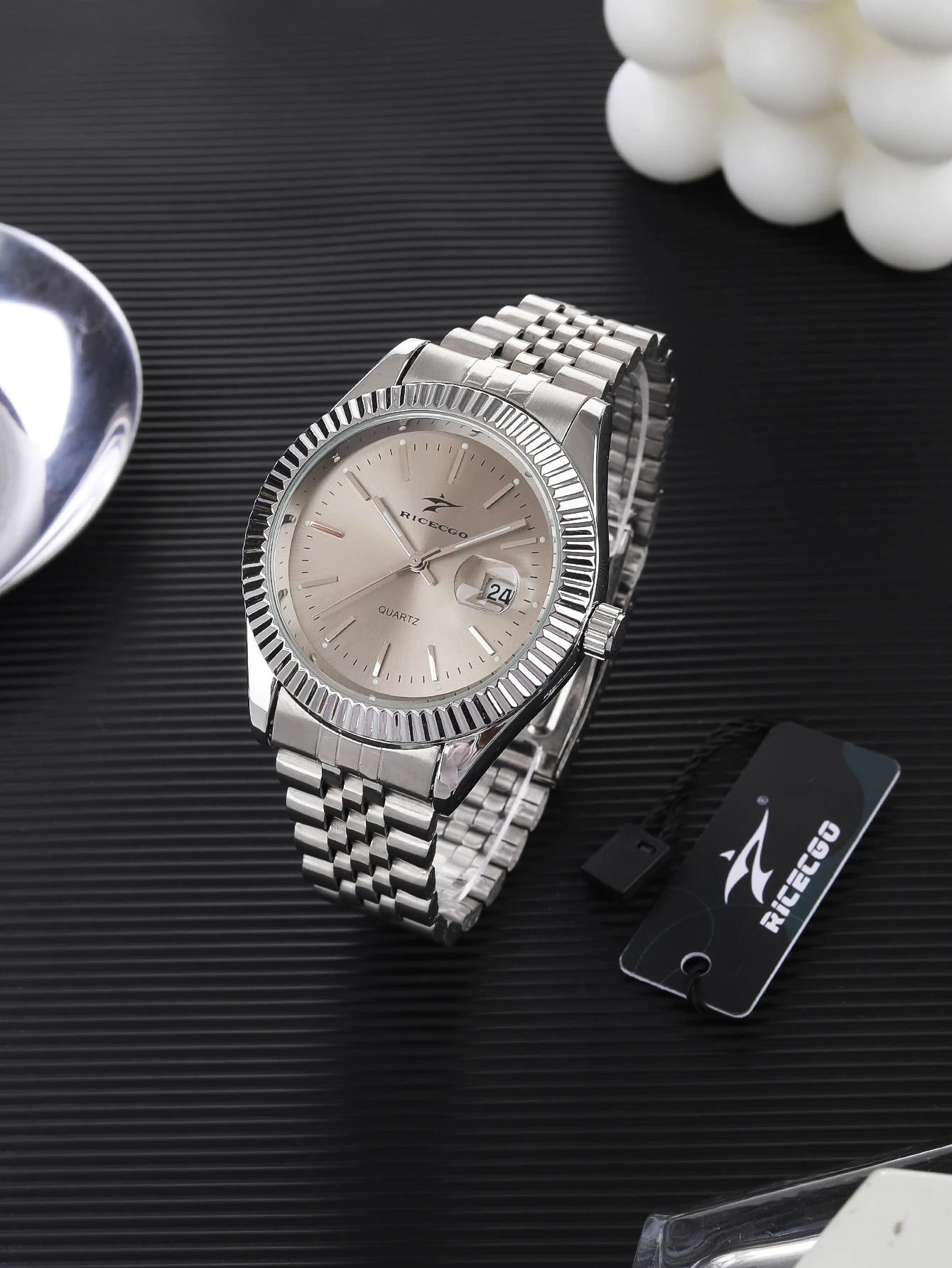 Casual Men's Watches Date High-End Fashion Business Quartz High Quality Watch Male Stainless Steel Exquisite Wristwatches