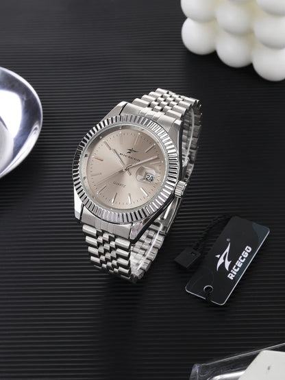 Casual Men's Watches Date High-End Fashion Business Quartz High Quality Watch Male Stainless Steel Exquisite Wristwatches