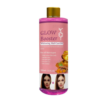 Booster Lightening Radiance Half Cast Oil 300ml Brightening Body Oil for All Skin Types, Brightening & Repairing Body Oil Skinca