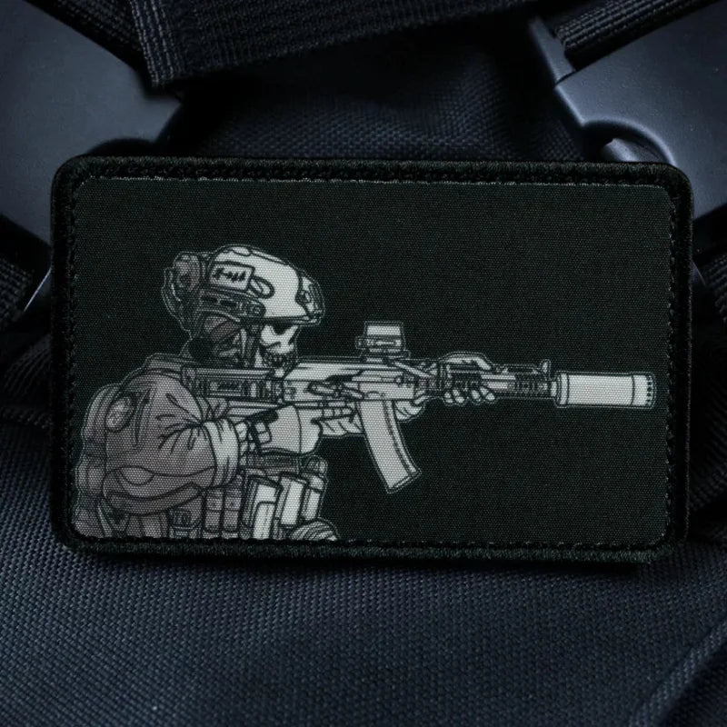 Sight Line Emblem Soldier Design Morale Badge Tactical Army Patches for Clothing Military Backpack Printed Hook and Loop Sticker