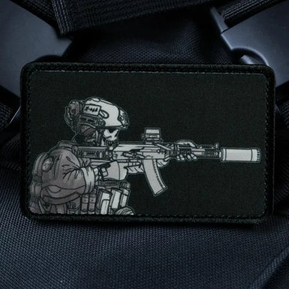 Sight Line Emblem Soldier Design Morale Badge Tactical Army Patches for Clothing Military Backpack Printed Hook and Loop Sticker