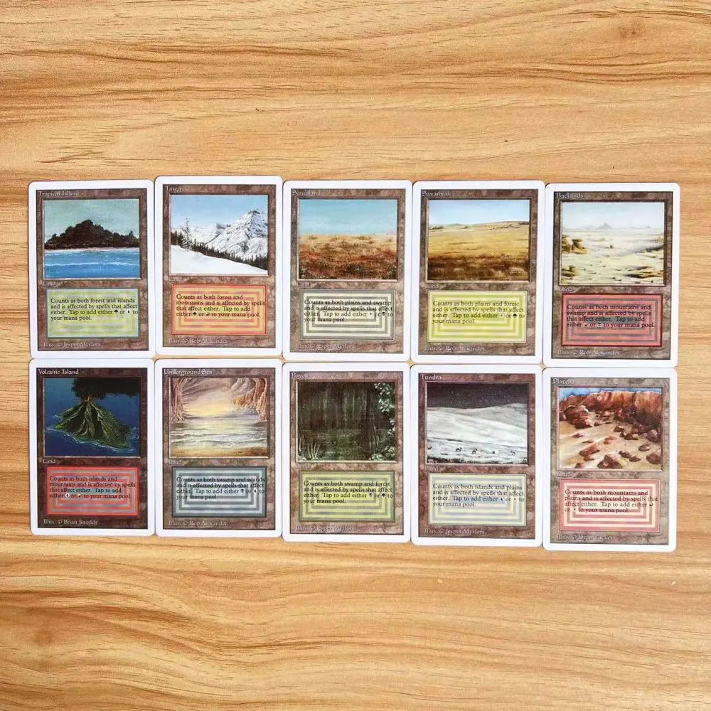 54 Pcs Black Core Cards P9 Dual Land Fetch Land Shock Lands  Proxy Cards