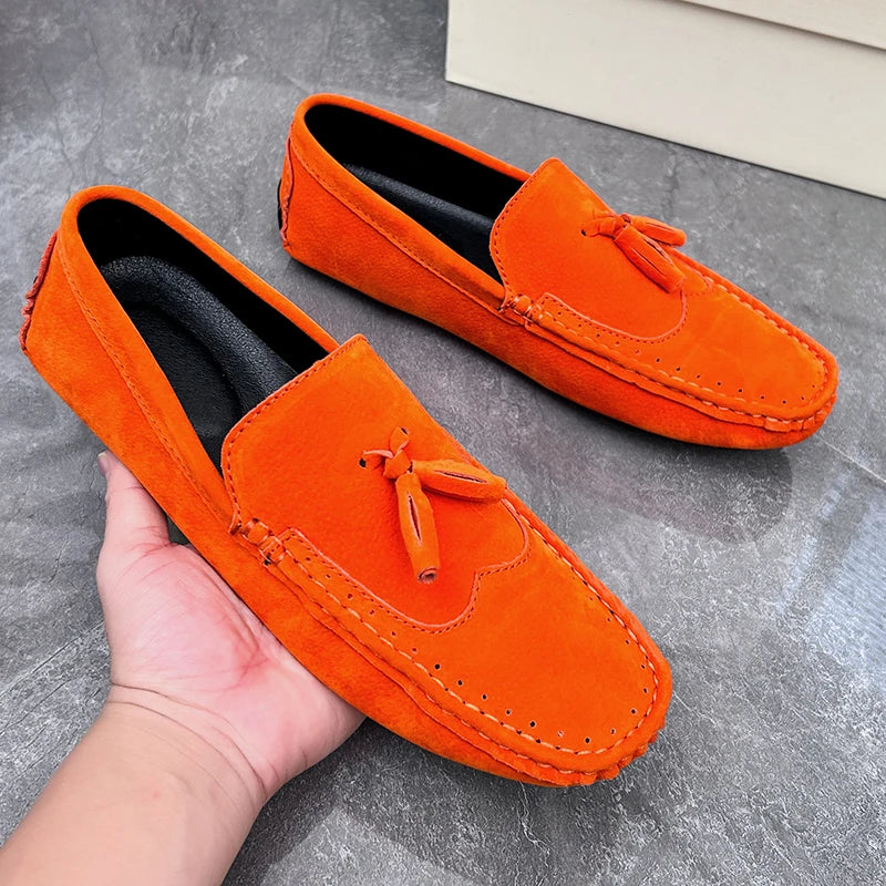 Loafers Men Casual Shoes Tassel Brogue Big Size Driving Shoes Men Loafers Moccasins Breathable Slip on Loafers for Men Shoes