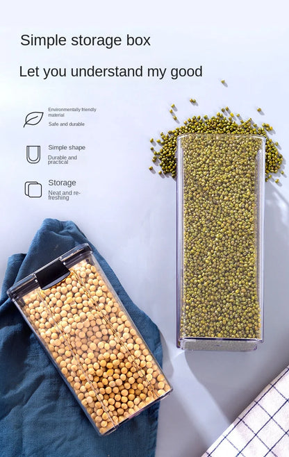 Kitchen Sealed Jars Large Capacity Grain Organizer Plastic Sealed Tank Moisture-proof Kitchen Storage Box Seasoning Jars Set New