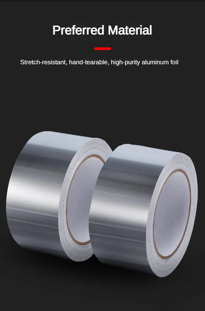 Kitchen Aluminum Foil High-Temperature Tape Cooktop Self-Adhesive Greaseproof Stickers Moisture-Proof Mildew Waterproof Seam Sea